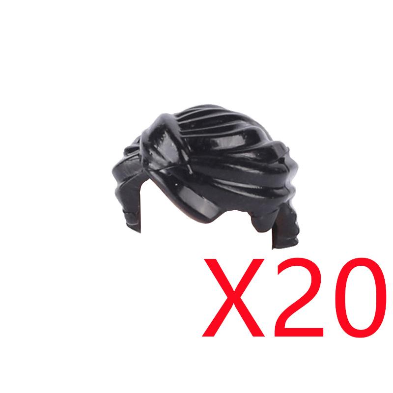 MOC City Building Blocks Figure Body Parts Creative Accessories Long Hair Brown Black Gold Mini Brick Compatible Toy Gift k030