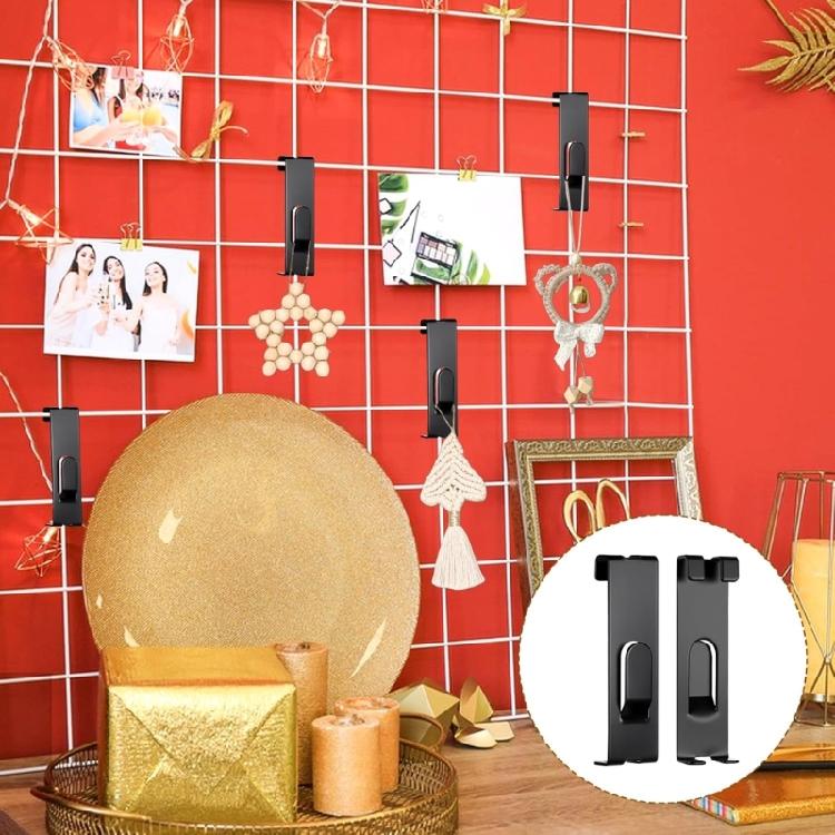 10pcs Heavy Duty Grid Panel Hooks Space Saving Wall Mounted Hangers Multipurpose Organizers for Home Business Use