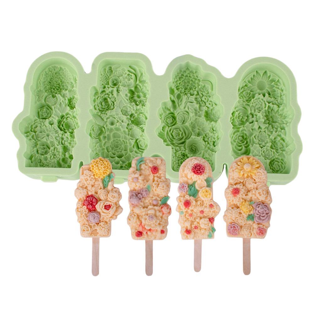 Food Grade Silicone Summer Ice Cream Mold Portable Homemade Ice-Pop Making Mould DIY Quick Frozen Ice Cube Maker Fruit Juice