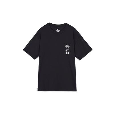 Alphabet-Aufdruck Lockeres Basketball-Kurzarm-T-Shirt Herren Oberteile Schwarz FD0061-010
