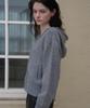 DEHEVE Two-Way Hood Zip-Up Knit [Gray]