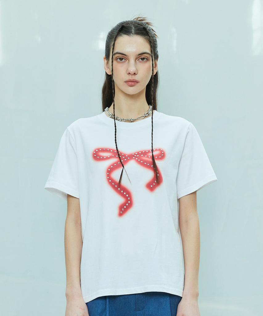 LARTIGENT L9 Ribbon T-Shirt(White)