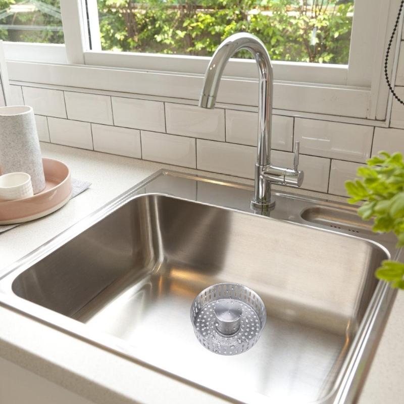Upgrades Sink Stop Stainless Steel Drain stop Metal Sink Drain Stop Kitchen Sink Accessories Simple Installation