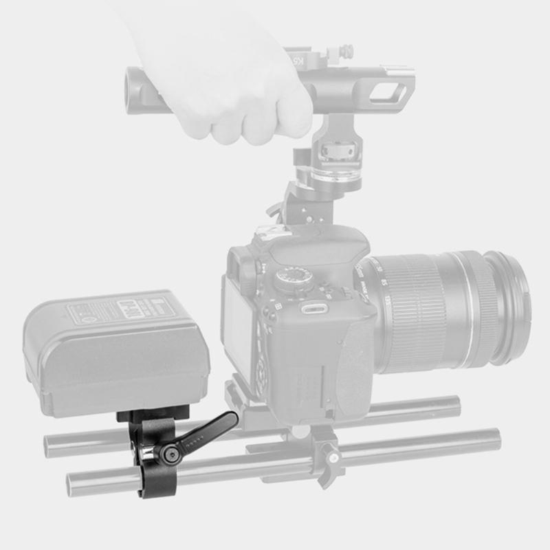 V Lock Mount Battery Adapter with Super Crabbing Clamp Aluminum Mount Accessories for SLR Camera Tripod Light Stand Rod