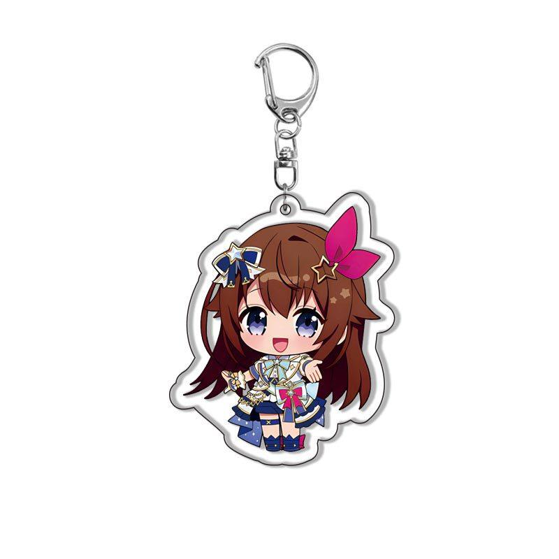 Kawaii Virtual YouTuber VTuber Acrylic Keychain Cartoon Cute Anime Hololive Production Bag Charm Creative Jewelry Accessories
