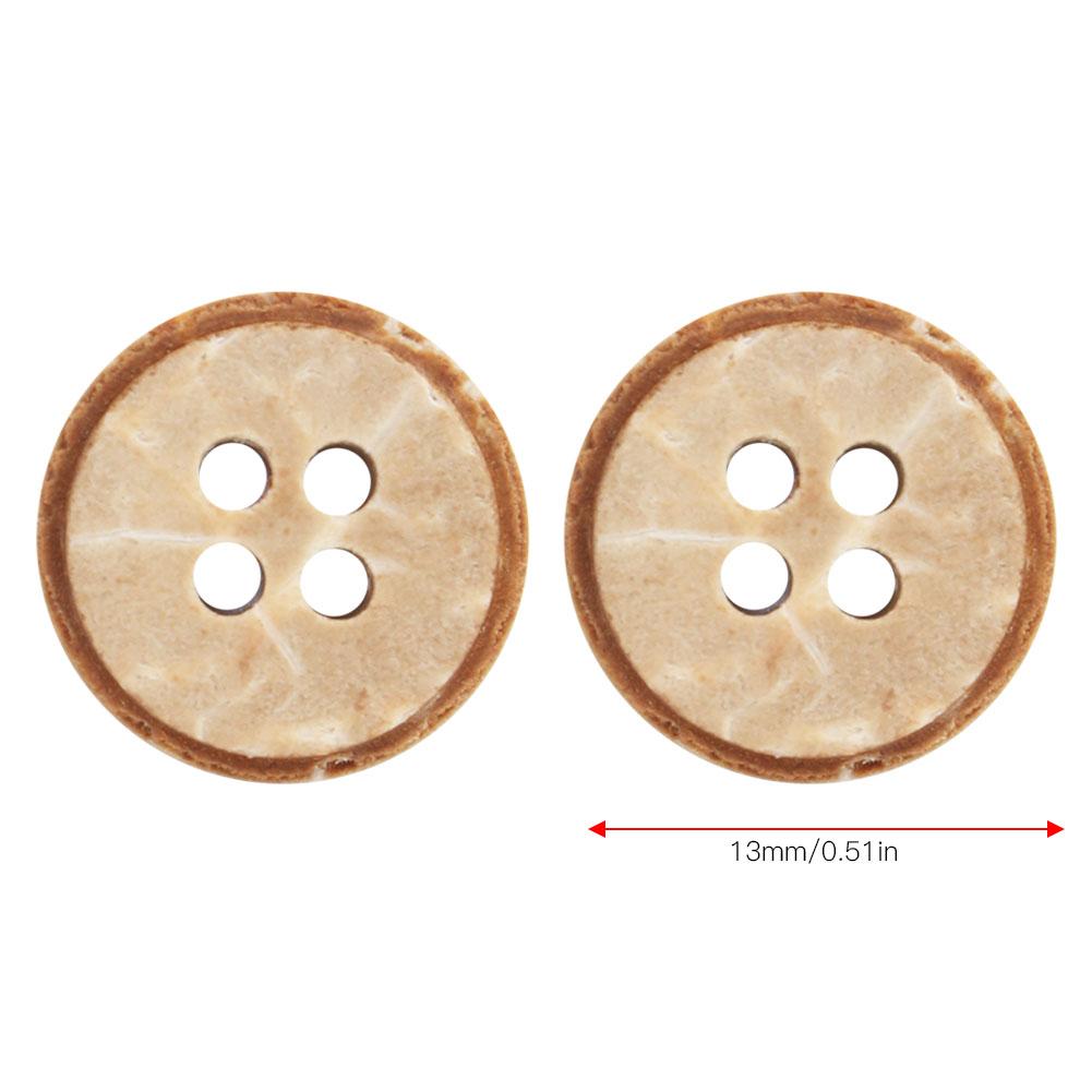 13mm 100pcs bag 4-Holes Round Buttons Sew Tools Accessories    Crafts   Wooden Button(226 13mm&nbsp;)