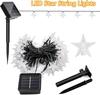 Solarbetriebene Stern Lichterkette Außen Wasserdicht Lichterkette mit 8 Modi für Weihnachten Hochzeit Party Baum Garten Feiertag 864