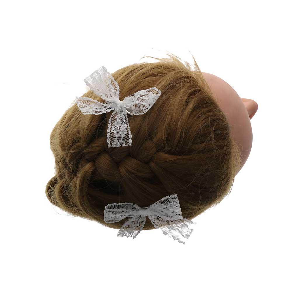 Cute Female Lace Lolita Cloth Balletcore Barrettes Bow Hairpin Female Hair Clips Hair Accessories