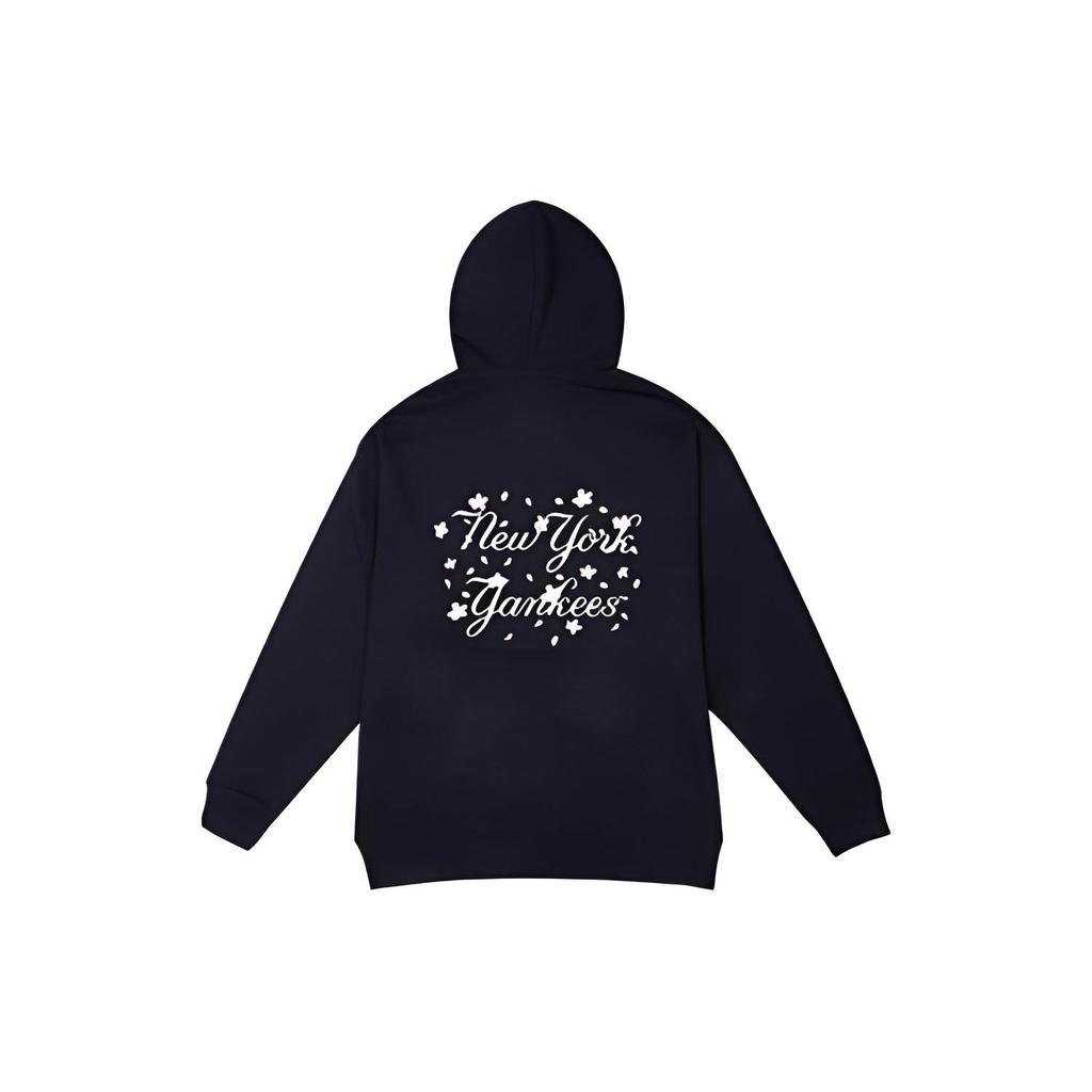 New Era X MLB Cherry Blossom Series Logo Print Pullover Long Sleeve Hoodie Unisex hoodies Black 12727842