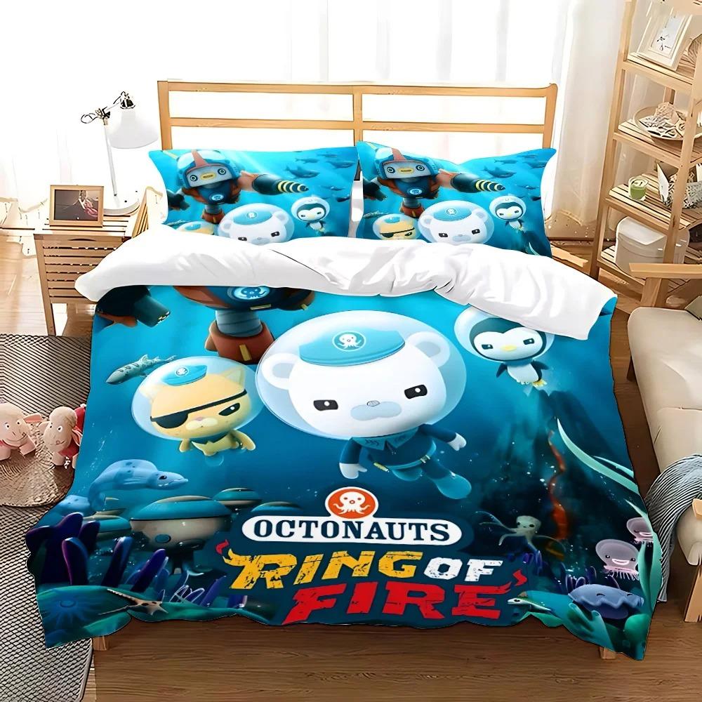 Cartoon Duvet Cover The Octonauts Pillowcase Bedding Set Adult Boy Girl Bedroom Decoration Kids Gift Single Double Large Size