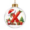 Acrylic 3D Letter Ornament Ball Christmas Tree Decoration Hanging Decor Home Holiday Festive Scene