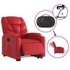 Vidaxl Reclining Chair with Standing Aid and Massage, Electric, Red