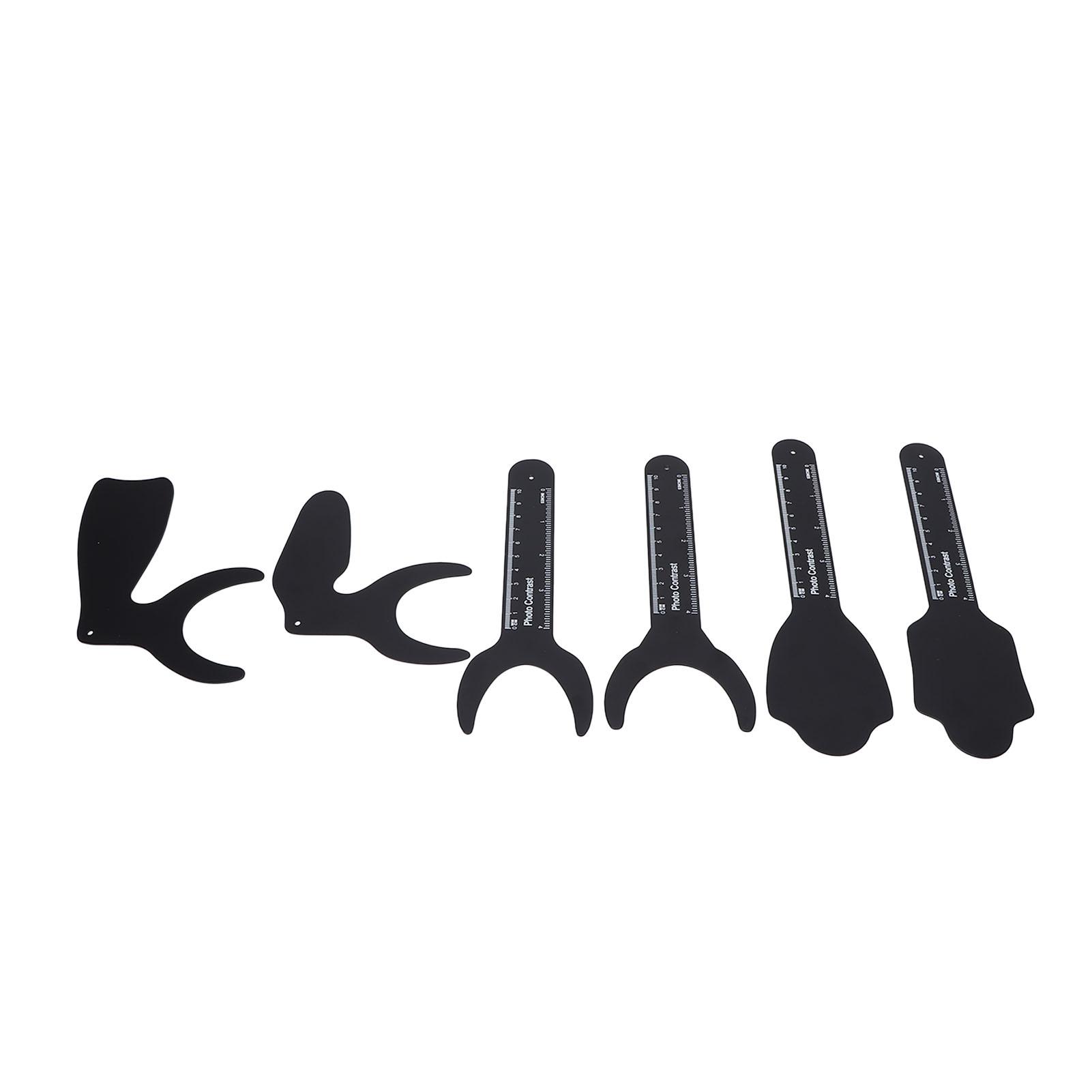 6pcs Intraoral Photographic Black Background Metal Dental Photo Backdrop Contrastor Accessories
