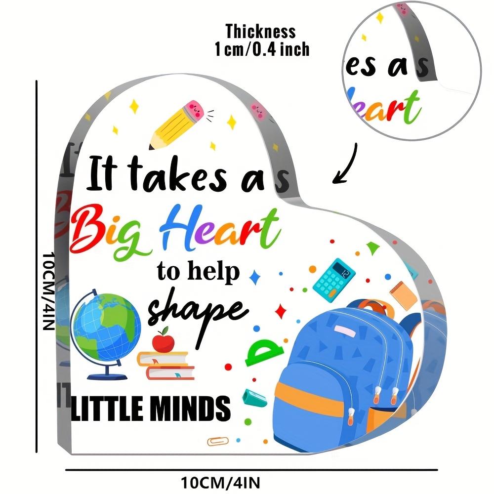 1pc Inspirational Teacher Appreciation Gift - Acrylic Thank You Plaque with Motivational Quote, Perfect for Student'S Day, Birthday, or Graduation