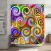 Vibrant Abstract Shower Curtain Waterproof Non-toxic Unique Design for Bathroom Decorations