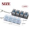 Crystal Clicker Mechanical Keychain 4 Keys Sensory Fidget Toy Portable Stress Relief for Adults Anxiety Relief Toy