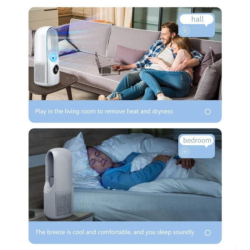 Ventilatore senza lama Ventola di raffreddamento da tavolo per casa e ufficio Condizionatore d'aria portatile Raffreddatore d'aria silenzioso economico