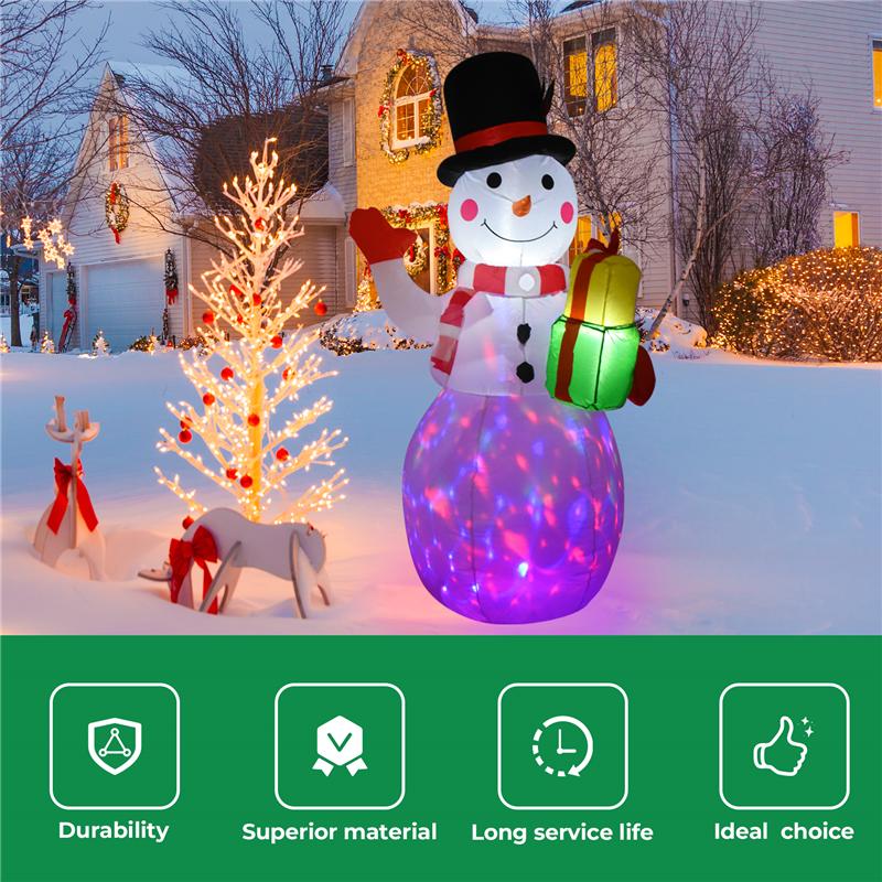 ABWR-150Cm LED Illuminated Inflatable Snowman Air Pump Night Lamp Inflatable Toys Indoor Outdoor Christmas Decor
