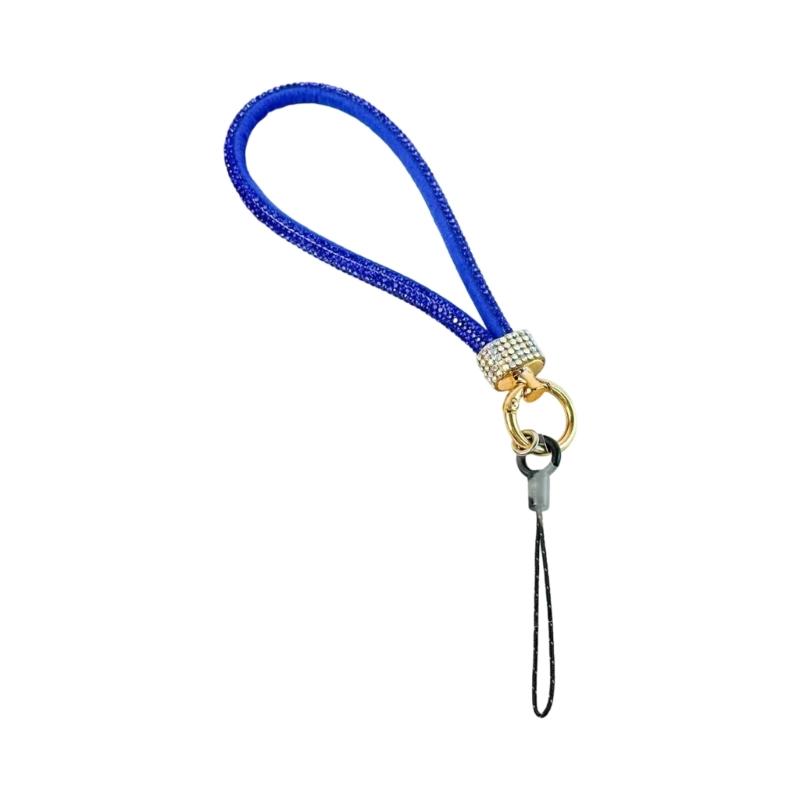 Sparkling Rhinestones Phone Lanyard Short Wristband Secure Carry Solution Business Casual Wrist Strap