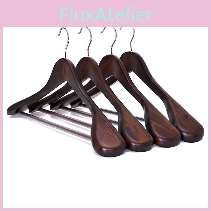 Heavyduty Wooden Clothes Hangers With Retro Style For Garment Display And Storage