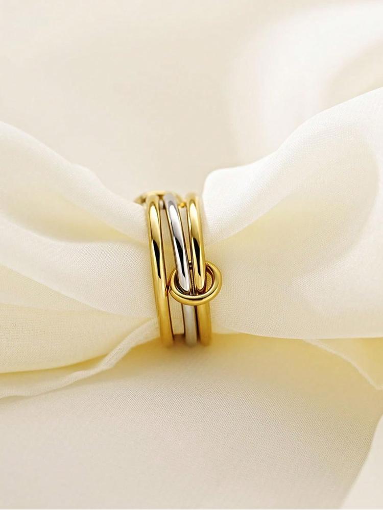 

925 Silver Simple Fashion Multi-Layer Round Zircon Ring For Women Anniversary Daily Wear High Quality Fine Jewelry 6