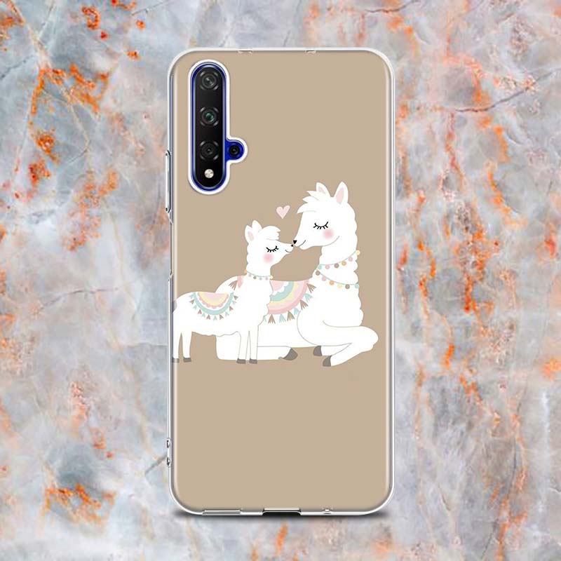 Llama Alpacas Animal Silicone Cover For Honor 20 20S 20E 8 8A Prime 8X MAX 8C 8S 7A 7C 7S Pro Phone Case