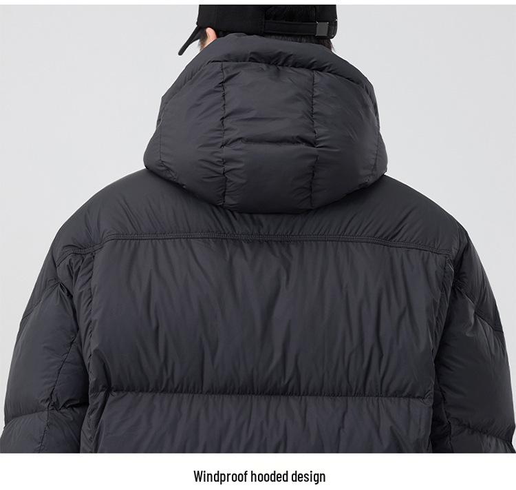 Men's 2025 Winter Hooded Down Jacket: Thick, Warm, Plus Size Casual Outerwear.