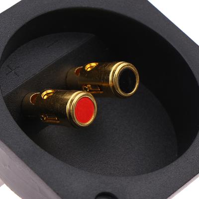 Speaker Box Rear Back Panel Wiring Terminal Plug Round Boxes With 2 Banana Jack Gilded Subwoofer Stereo Plug Speaker Terminal