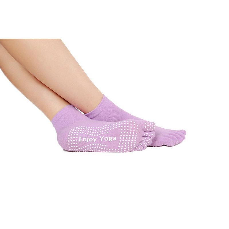 Pilates-Socken mit fünf Zehen, Damen, Pilates-Baumwolle, rutschfest, atmungsaktiv, Yoga, Tanz, Sport, Knöchelsocken für Fitness, Fitnessstudio, niedriger Knöchel