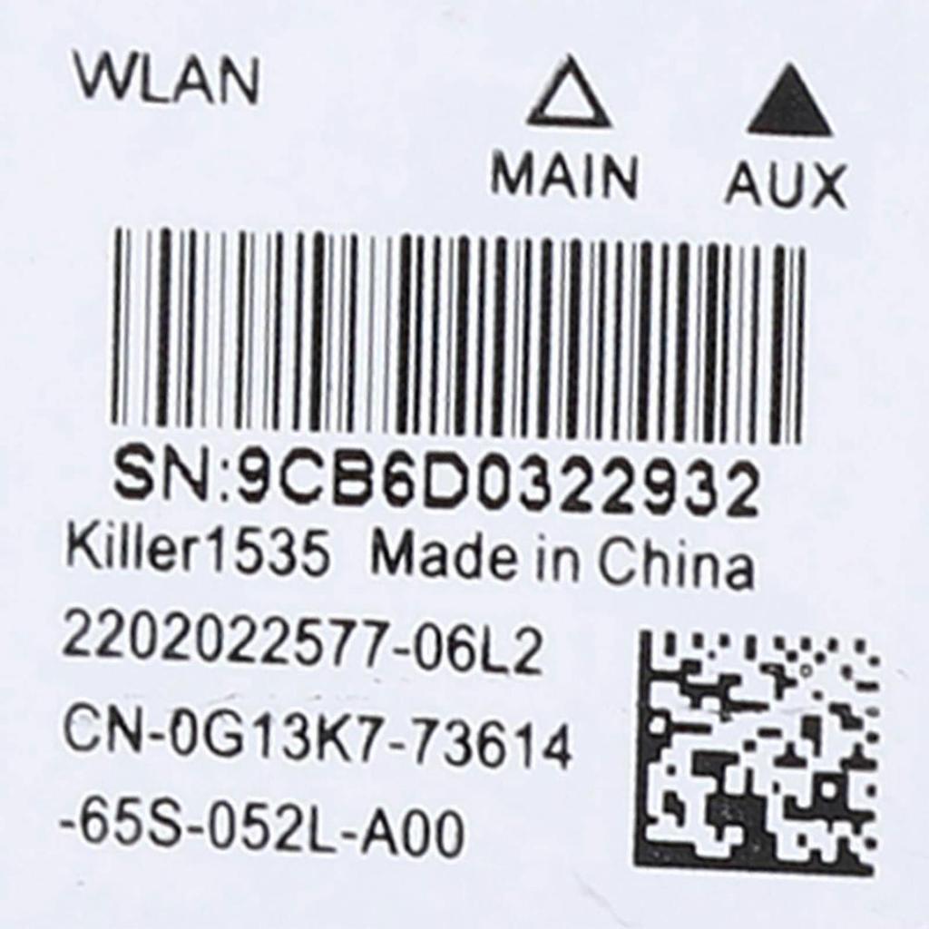 Killer 1535AC Dual Band 802.11ac NGFF M.2 867Mbps Bluetooth 4.1 Wireless Network Card for Gaming