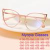 High-definition Anti Blue Light Glasses for Women Fashion Cat Eye Optical Computer Eyewear Blue Light Blocking Myopia Glasses
