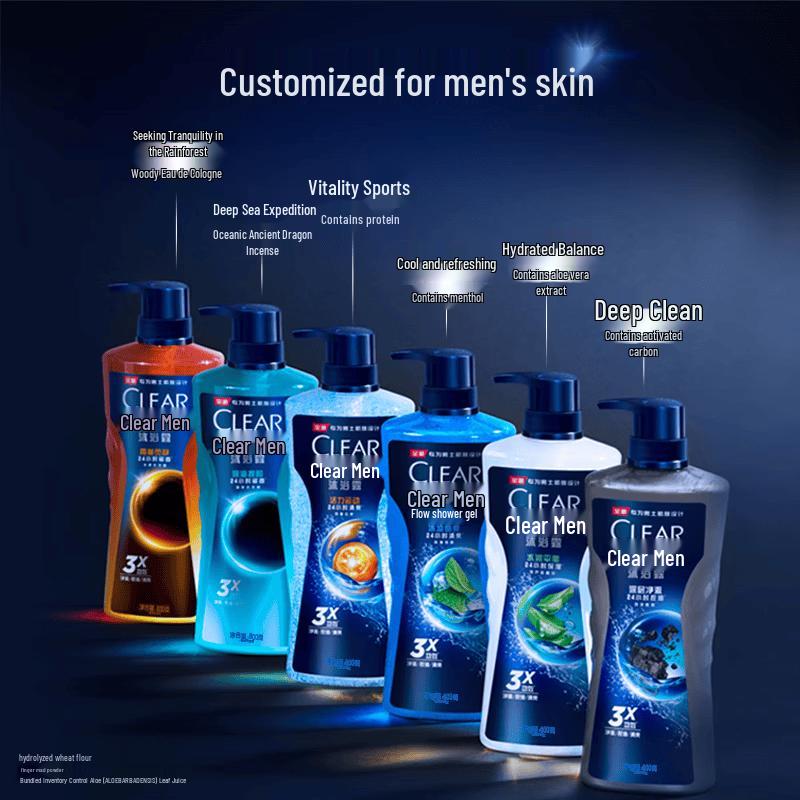 Clear Men's Anti-Dandruff Oil Control Shampoo & Shower Gel Set