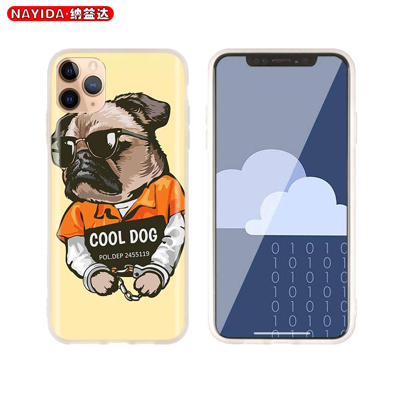 Husa din silicon moale pentru iPhone 13 11 12 Pro X XS Max XR 6 6S 7 8 Plus SE Mini Husa Cute Pug Dog