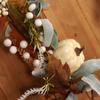 Fall Garland, 6FT Autumn Garland, Pumpkin Berries Maple Leaves Handmade Garland For Home Indoor Outdoor Halloween Thanksgiving Decoration