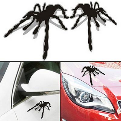 1 paio di adesivi per auto con motivo a ragno, effetto 3D, adesivi per auto e moto.