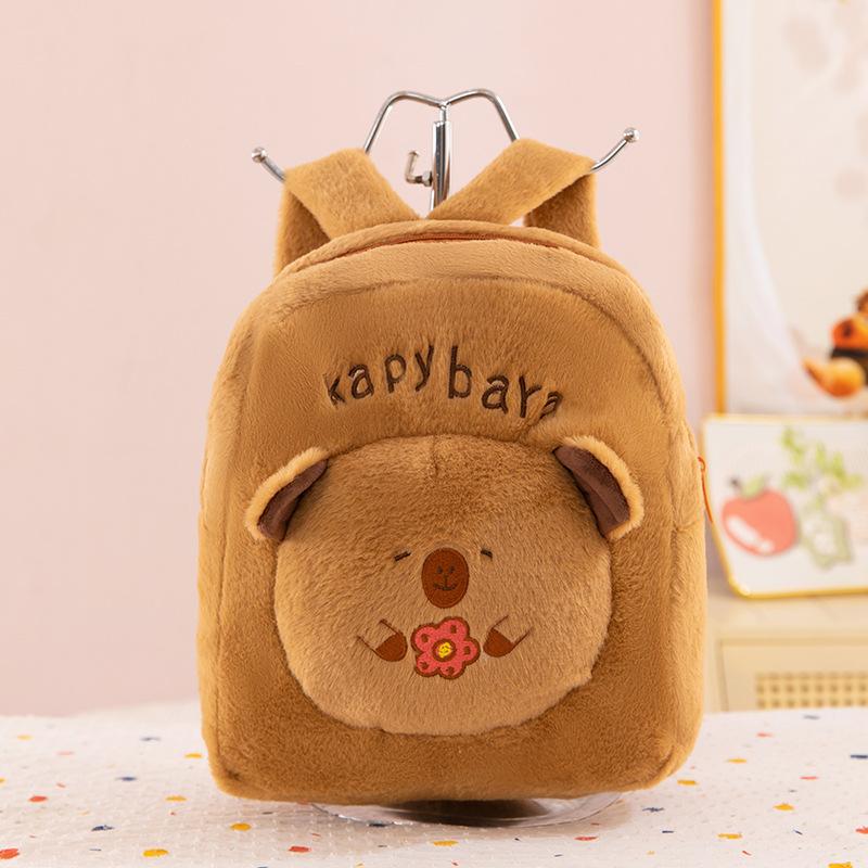Capibara Plush Backpack Capybara Cute Animal Doll Backpack Student School Bag Gifts