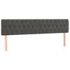 Box Spring Bed with Mattress Dark Gray 200x200 cm Velvet