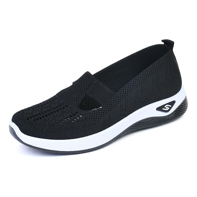 Breathable Plus Size Women's Mesh Casual Shoes - Comfortable Footwear for Middle-Aged & Elderly Moms