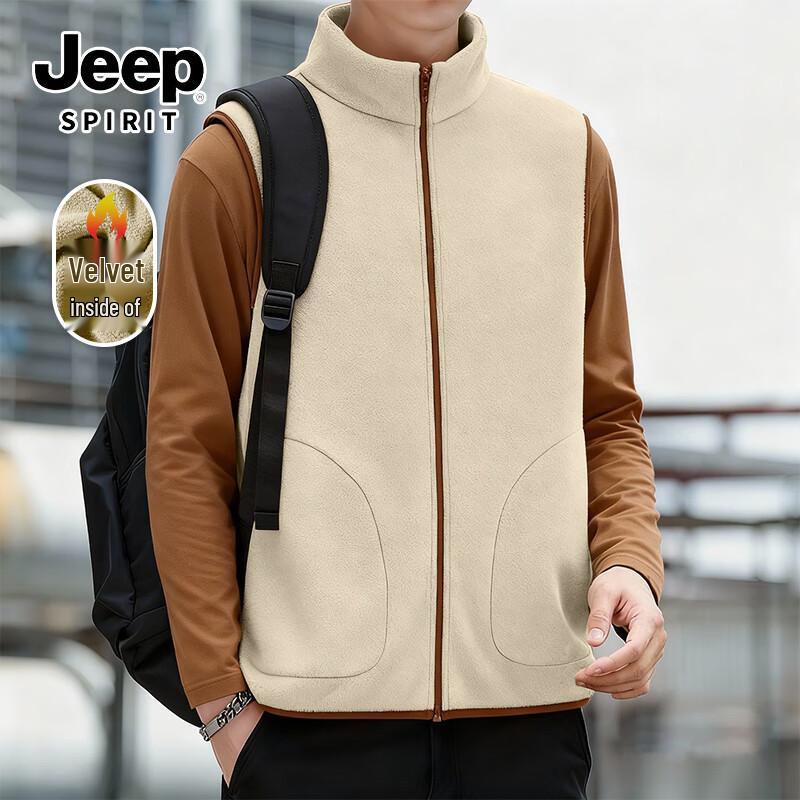 

JEEP SPIRIT Men s Stand-Collar Winter Fleece Vest 3XL