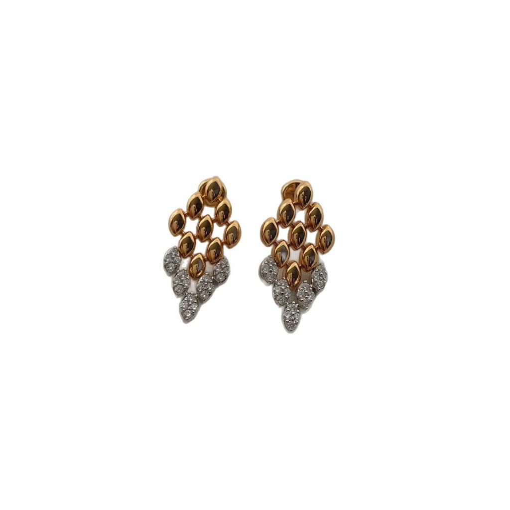 Leichter Luxus Schwerindustrie Diamantbesetzte Diamantförmige Spleiß-Steckohrringe Für Damen, Einzigartiges Designgefühl, Modische Eleganz, High-End