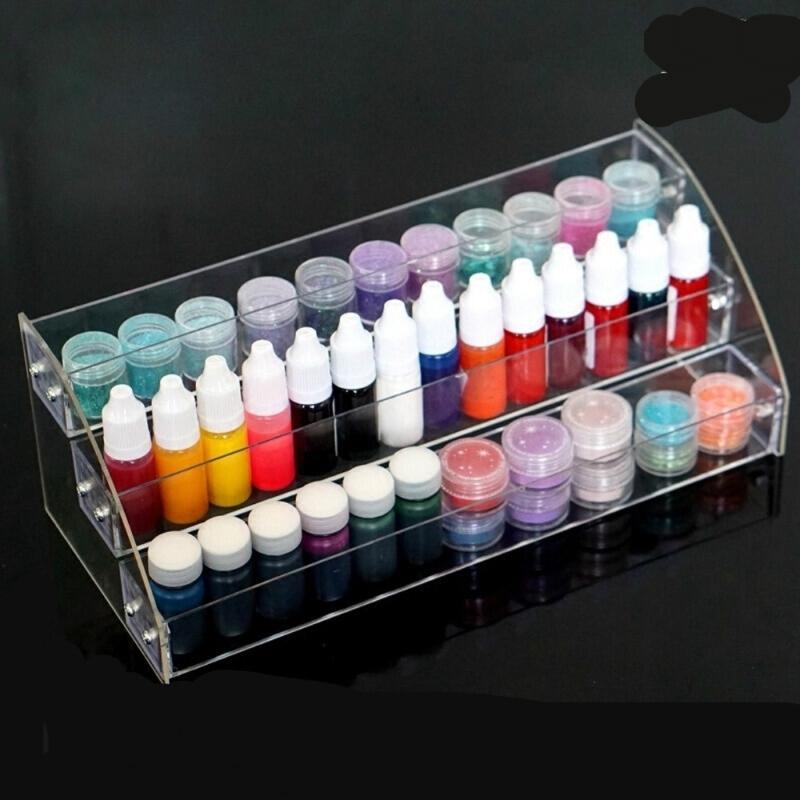 Acrylic Nail Polish Organiser 2-7 Tiers Tier Clear Nail Polish Holder Essential Oil Organiser Shelves Display Rack Stand