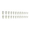 Solid Milky White Mid-length Fake Nails Lightweight and Easy to Stick Fake Nail for Fingernail DIY Decoration