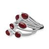 Natural Ruby Gemstone Solid 925 Sterling Silver Stacking Stackable Band Ring For Women & Girls