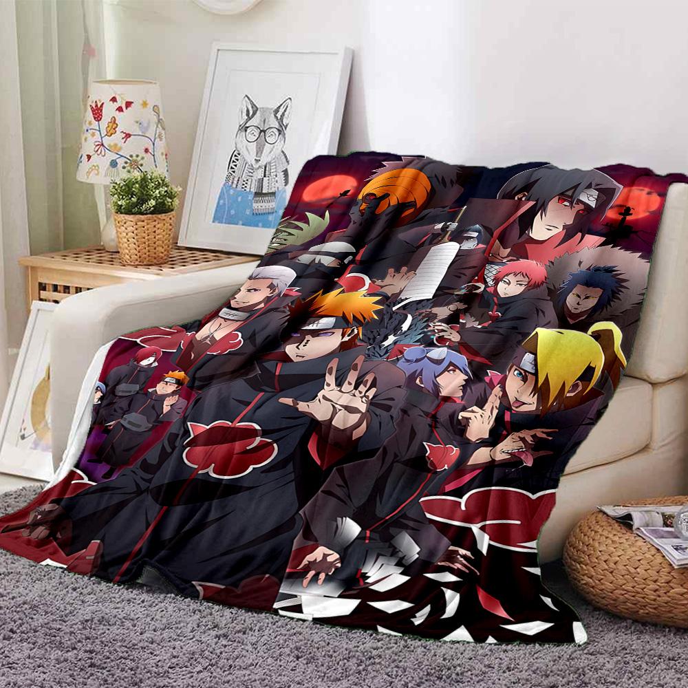 1pc Narutos Evolutionary Journey Flannel Blanket for Super Soft Cute Comfort Blanket for Travel Bedding Couch Sofa Blanket Y72347