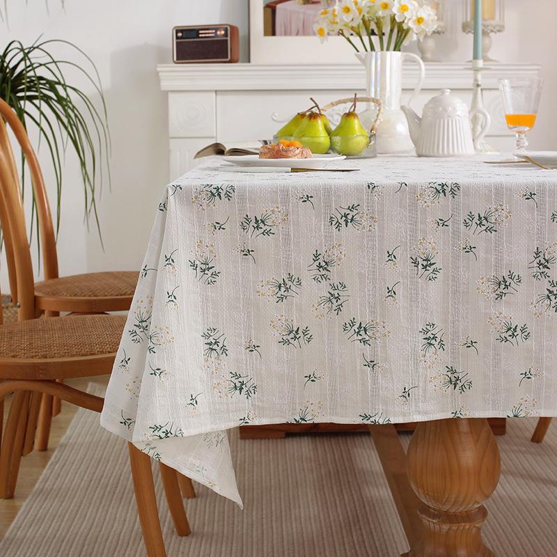 Henggang Floral Tablecloth Pastoral Printing Cotton And Linen Tablecloth Tablecloth Household Cover Towel Fringed Lace Spot