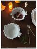 Vintage Ceramic Embossed Dessert Plate, Cake/Western Fruit Bowl, Retro Jewelry Display