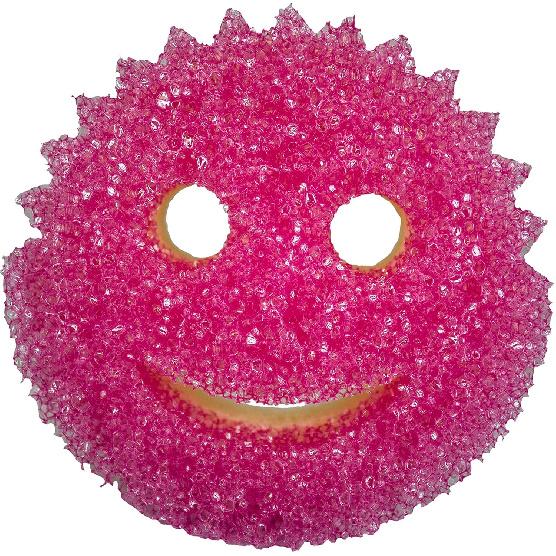 

Губка для уборки Scrub Daddy Scrub Mommy двусторонняя, 3 шт. - Жесткая сторона и нежная губка - Розовая