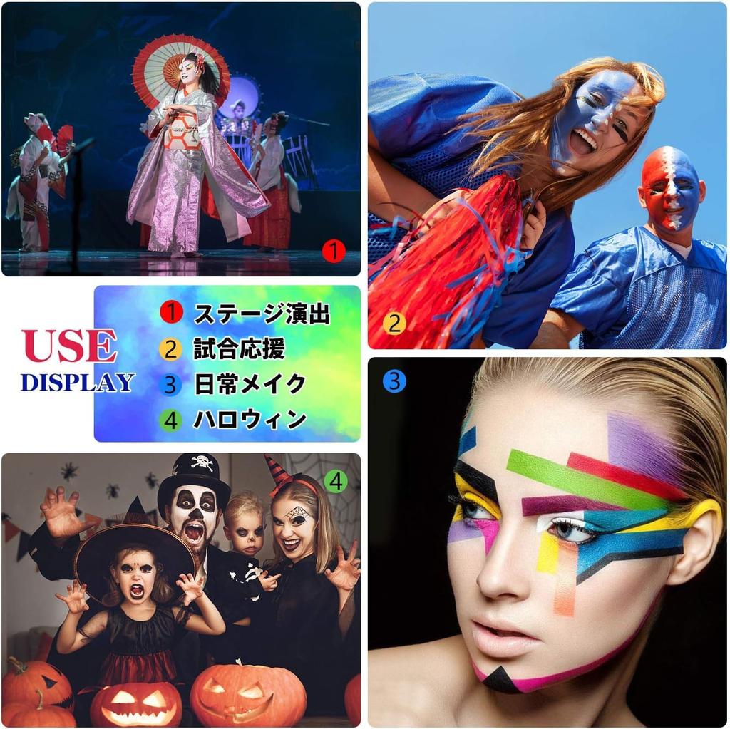 Mefeny Face Paint Body White Maternity Face Easy To 2 4 Costumes 15-Color Set, Paint, Paint, Paint, Paint, Safe, Non-Toxic, Wash, Quick-Drying,