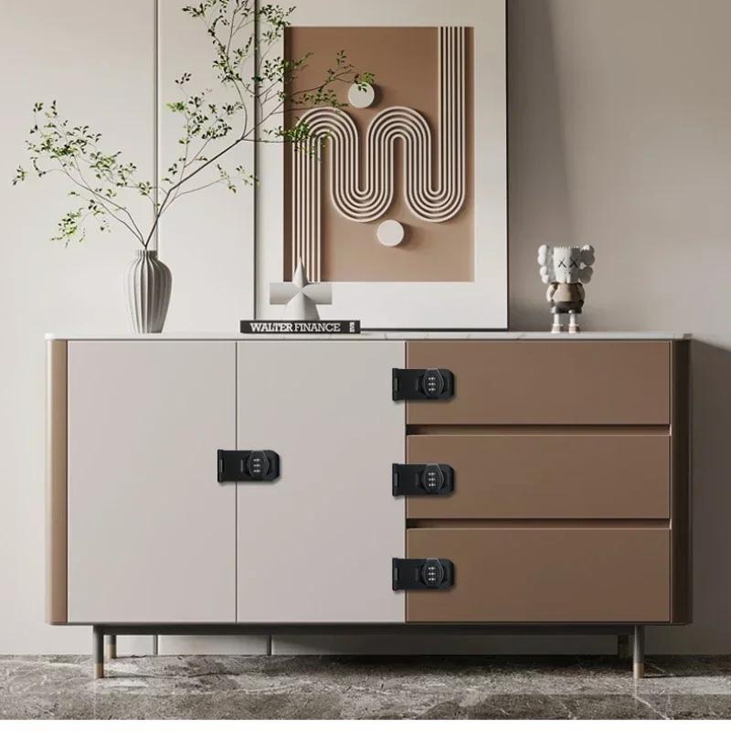 Household Cabinet Password Hasp Locks Cabinet Door Combination Lock Door Security Slide Latch Lock for Small Doors Cabinets Door