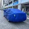 Blaue Autoabdeckung für den Außenbereich, universell, für SUV/Limousine, vollständig wasserdicht, für den Außenbereich, Sonne, Regen, Schnee, UV-Schutz, Auto-Reißverschluss-Design